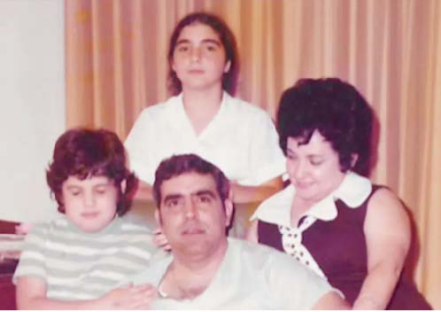 Young Gloria Estefan and her family, including her father, who had MS. 